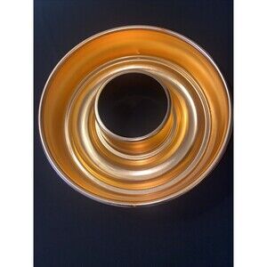 Vintage Copper Gelatin Mold/Bundt Pan 11” Wide 3” Tall